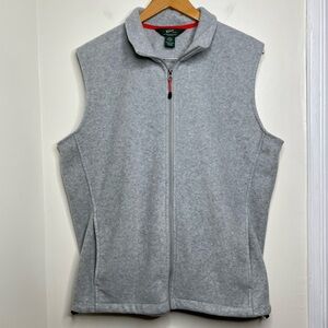 Woolrich Gray Fleece Zip Up Vest Men’s Size Large